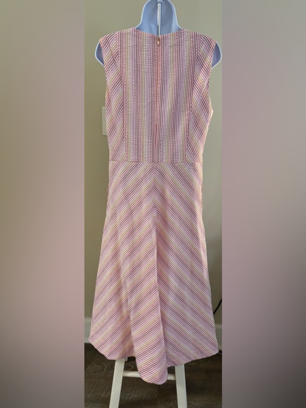 Draper James Pink Striped Sleeveless Midi Dress - Picture 3 of 3